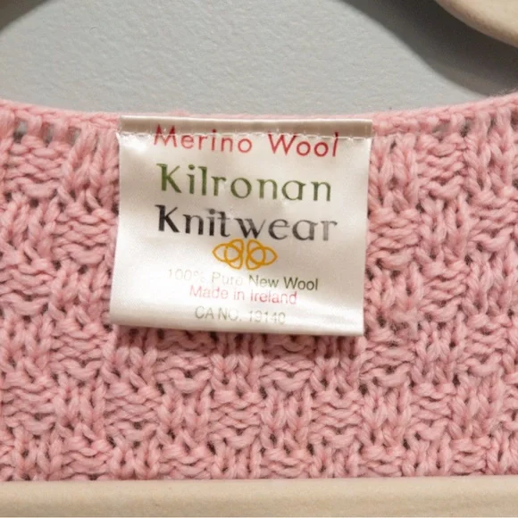 Kilronan Knitwear 100% Wool Irish Knit Cardigan Sweater - Picture 5 of 7